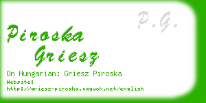 piroska griesz business card